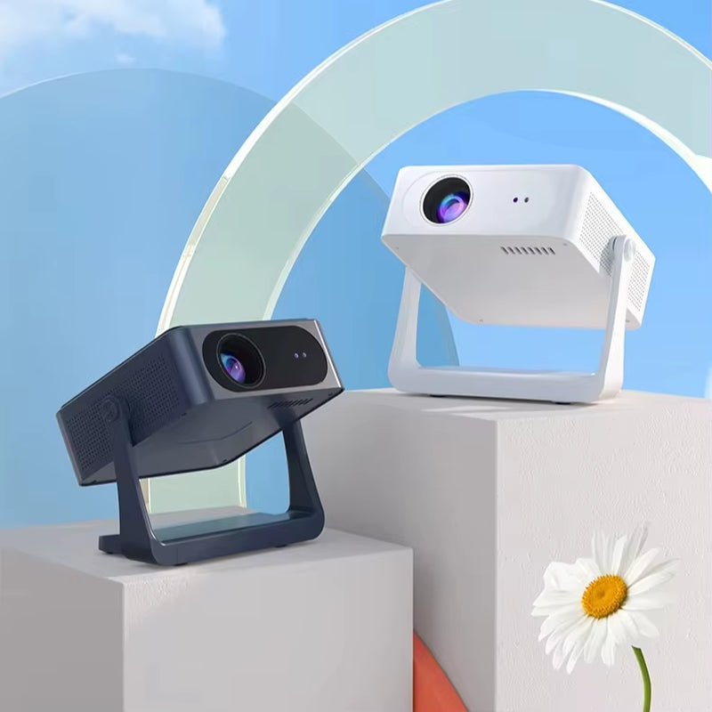 Latest C6 Portable Smart Android Mini Projector Full HD 4K Home Theater Video LED LCD with Wifi Android 9 Version